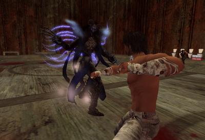 Omen and Merc fighting